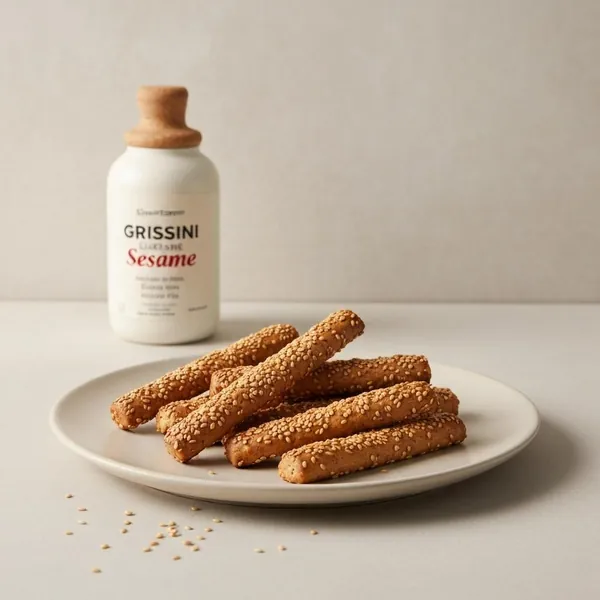 Baked snack, gluten free, Grissini Sesame, organic, Schnitzer