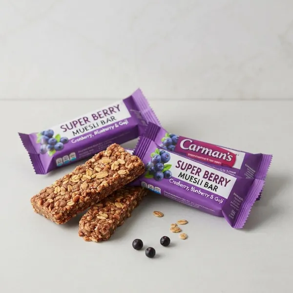 Bar, Super Berry Muesli Bars, Cranberry, Blueberry & Goji, Carman's