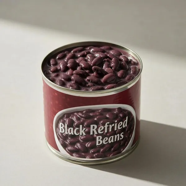 Bean, black, refried, canned