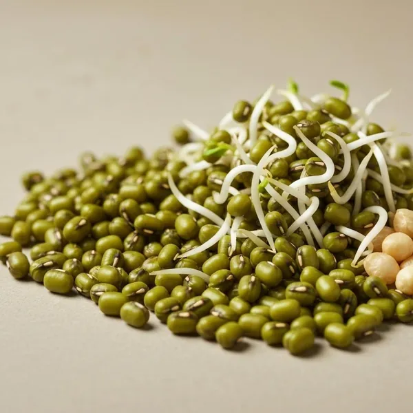 Bean, mung, whole, dried, sprouted