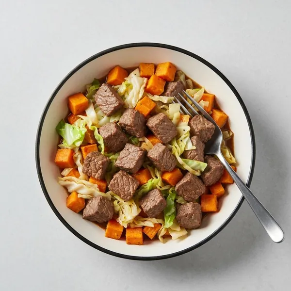 Beef Skillet with Cabbage & Sweet Potatoes, Prepared Meal Delivery, ModifyHealth