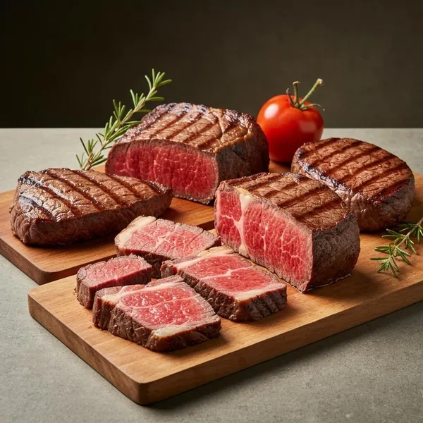 Beef, all cuts, plain, cooked