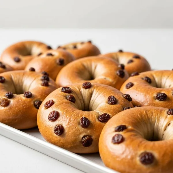 Bread, gluten free, Cinnamon Raisin Bagels, The Grain Escape