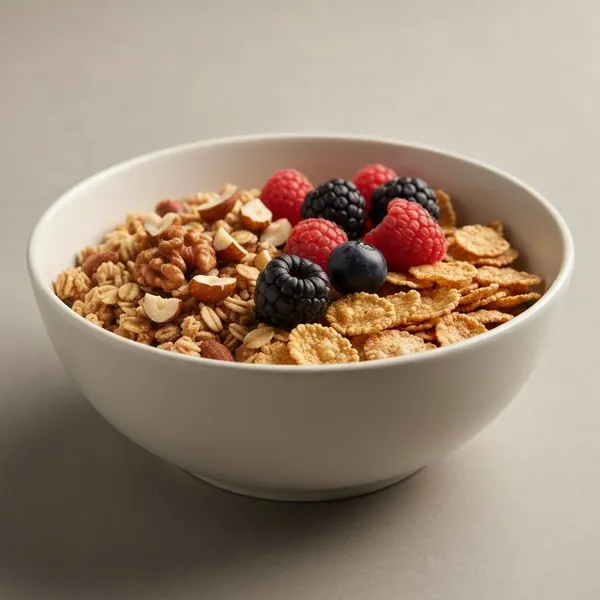 Breakfast cereal, granola, fruit & nut