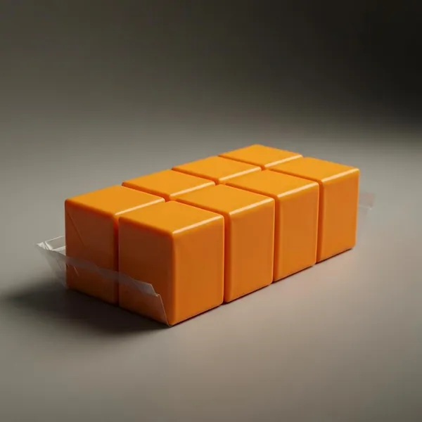 Cheese, American, orange, pre-wrapped singles