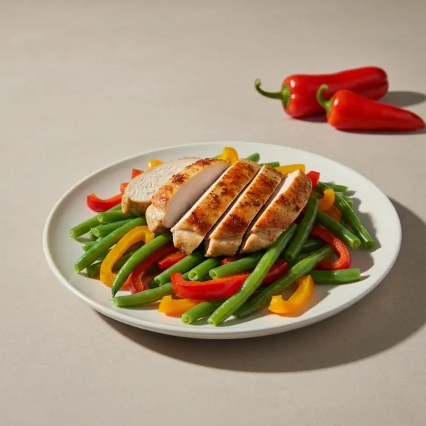 Chicken Florentine with Green Beans & Peppers, Prepared Meal Delivery, ModifyHealth