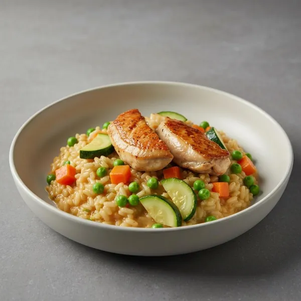 Chicken Risotto with Vegetables, Prepared Meal Delivery, Dineamic