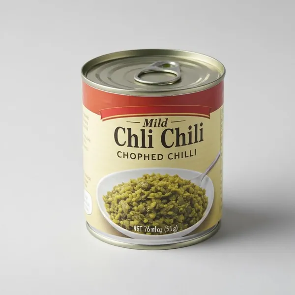 Chilli / Chili, green, mild, chopped, canned