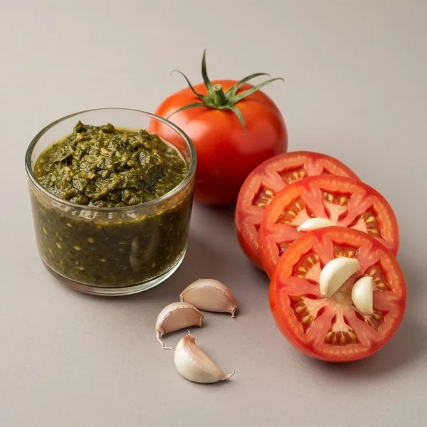 Chutney, tomato (contains garlic and onion)