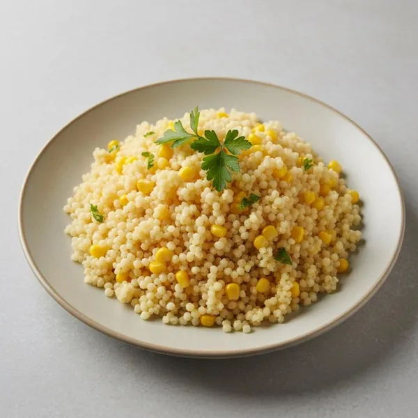 Couscous, gluten free (maize / corn), cooked