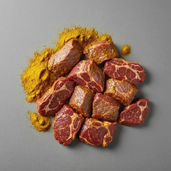 Curry powder, meat