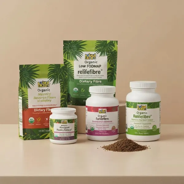 Dietary fibre, Organic Low FODMAP Reliefibre™, tropical, Natural Factors®