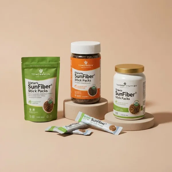 Dietary fibre, Organic SunFiber® Stick Packs, Tomorrow's Nutrition