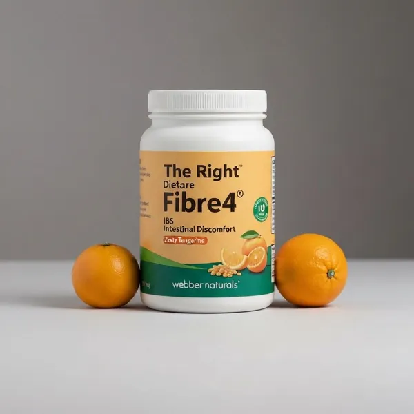 Dietary fibre, The Right Fibre4® IBS Intestinal Discomfort Zesty Tangerine, Webber Naturals