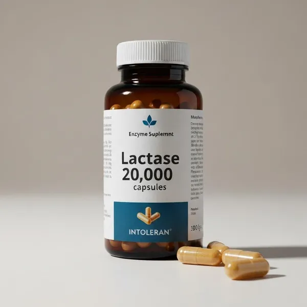 Enzyme supplement, Lactase 20,000 capsules, Intoleran