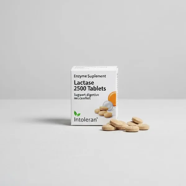 Enzyme supplement, Lactase 2500 Tablets, Intoleran