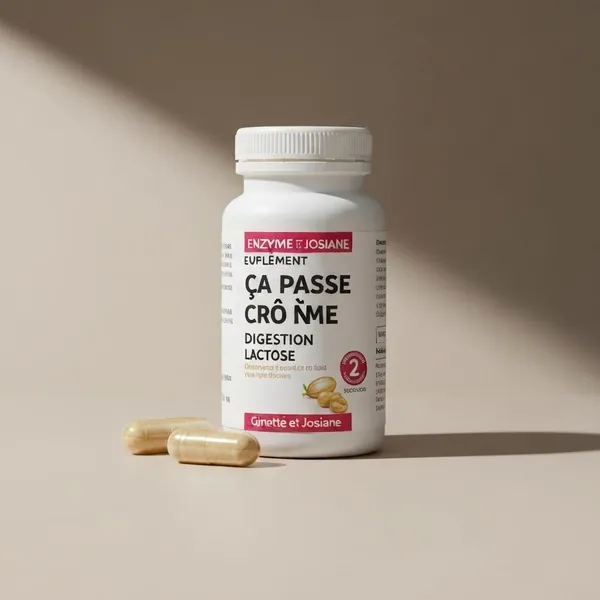 Enzyme supplement, Àa Passe Crème Digestion Lactose, capsules, Ginette et Josiane