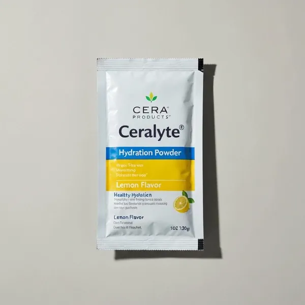 Hydration powder, Ceralyte® 70, Lemon Flavor, sachet, Cera Products