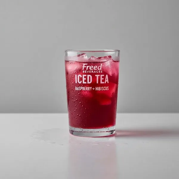 Iced tea drink, Raspberry + Hibiscus, Freed Beverages