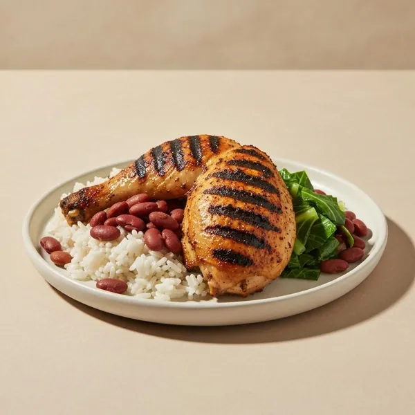 Jerk-Style Chicken with Coconut Rice, Beans & Greens, Prepared Meal Delivery, ModifyHealth