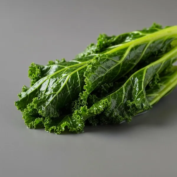 Kale, preserved in brine, drained