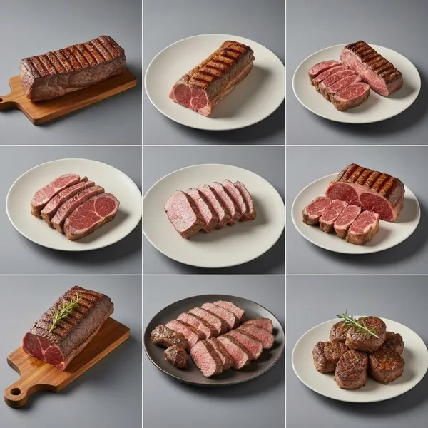 Kangaroo, all cuts, plain, cooked