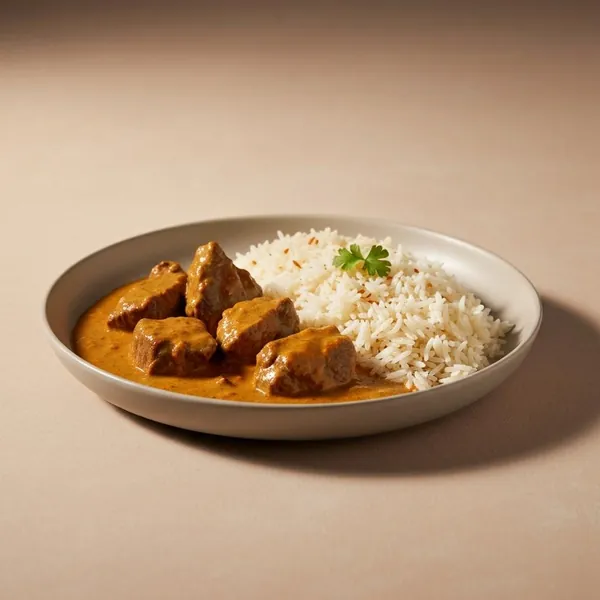 Lamb Korma with Basmati Rice, Prepared Meal Delivery, Dineamic