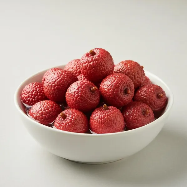 Lychee, canned in syrup, drained