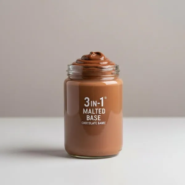 Malted beverage base, chocolate flavour, 3 in 1