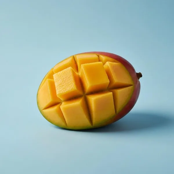 Mango, peeled, pitted, raw