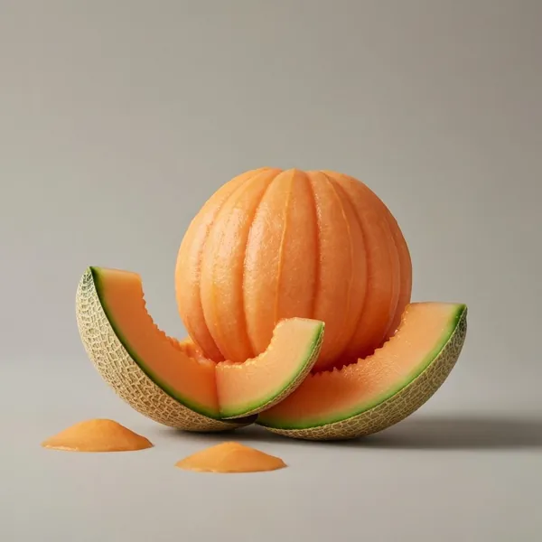 Melon, Cantaloupe / Rockmelon, peeled, deseeded, raw