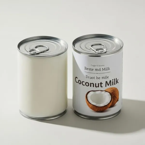 Milk, coconut, light, canned