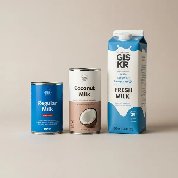 Milk, coconut, regular, canned