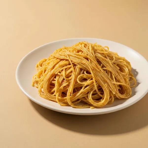 Noodle, dried thin (with seasoning, starch and oil), cooked