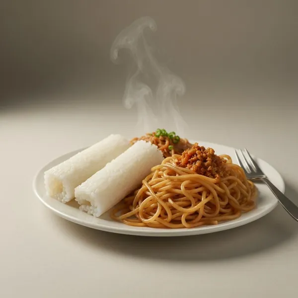 Noodle, rice stick, cooked