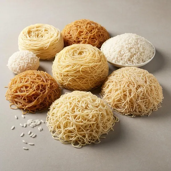 Noodle, vermicelli, rice, cooked