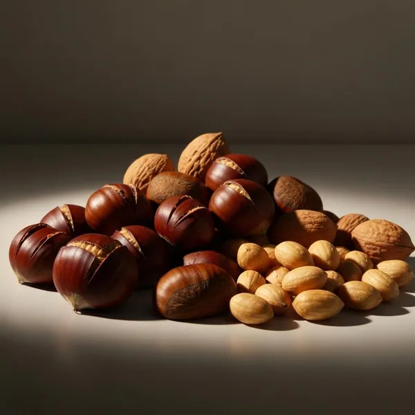 Nut, chestnut, shelled, roasted