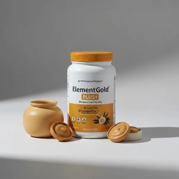 Nutritional supplement, ElementGold Plus+ Unsweetened Vanilla, ElementGold