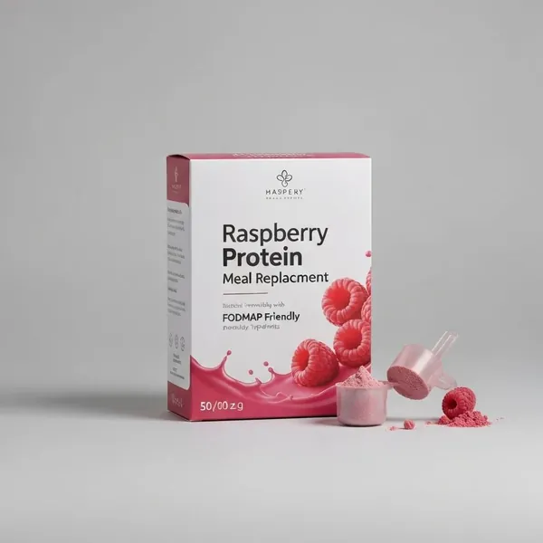 Nutritional supplement, Raspberry Protein Meal Replacement, FODMAP Foods