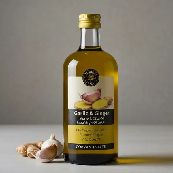 Oil, Garlic & Ginger Infused Extra Virgin Olive Oil, Cobram Estate