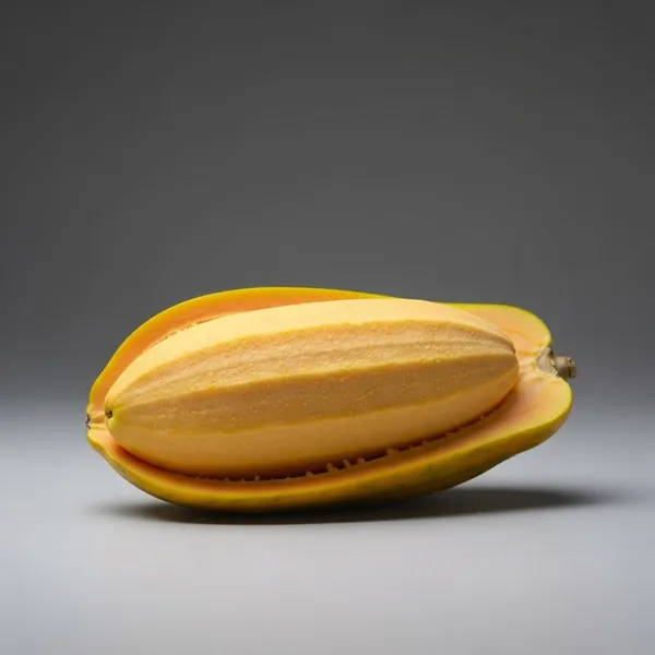 Papaya, yellow, peeled, deseeded, raw
