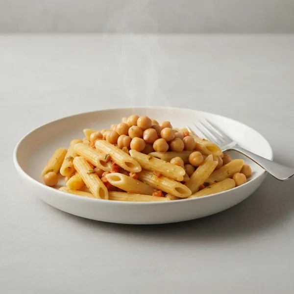 Pasta, chickpea, cooked