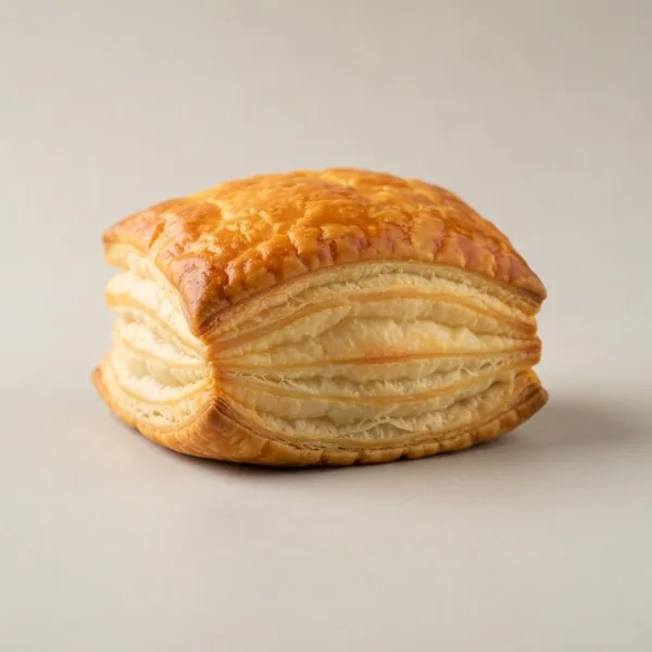 Pastry, puff, cooked