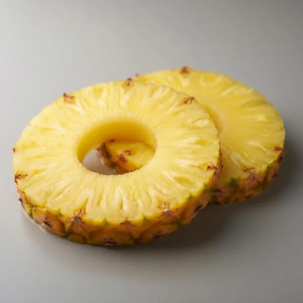 Pineapple, canned in syrup, slices, drained