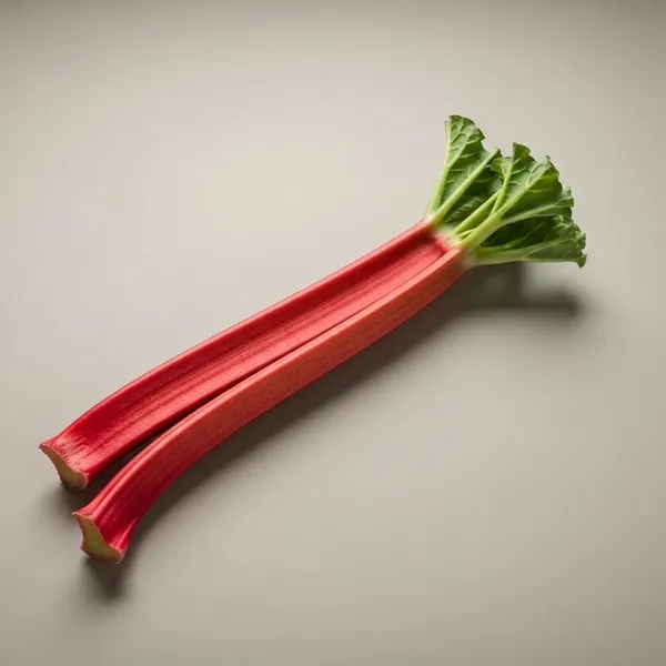 Rhubarb, stalk, raw