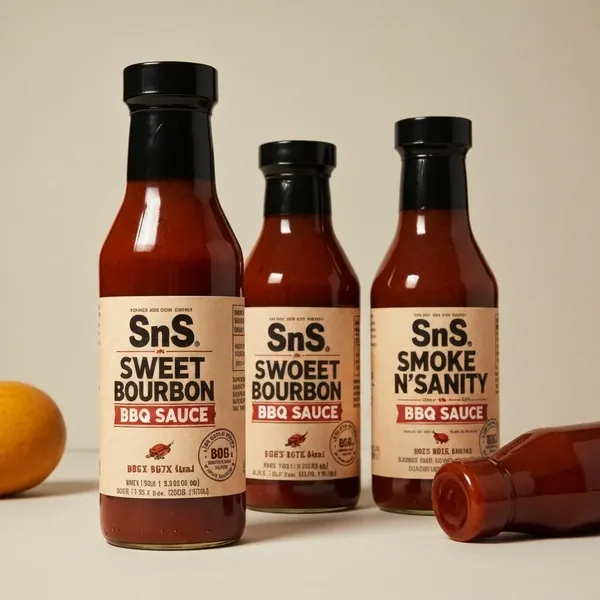 Sauce, barbeque, SnS Sweet Bourbon BBQ Sauce, Smoke N Sanity