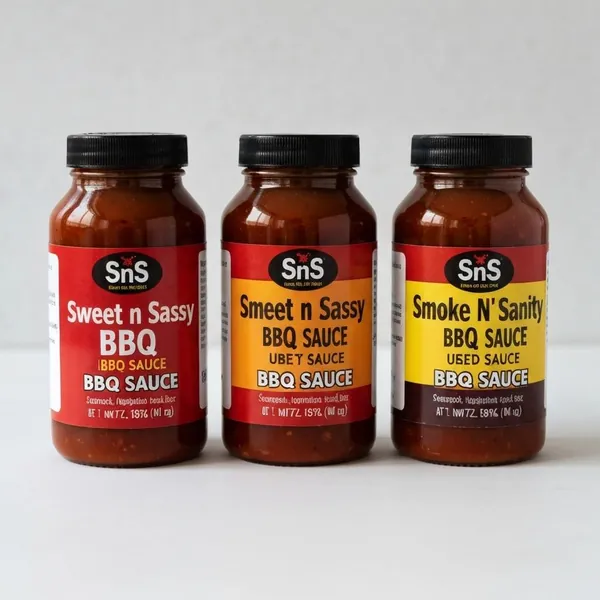 Sauce, barbeque, SnS Sweet n Sassy BBQ Sauce, Smoke N Sanity