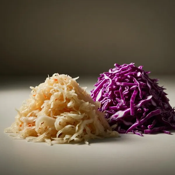 Sauerkraut, red cabbage, drained