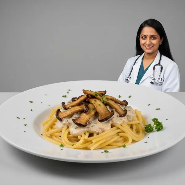 Smoked Mushroom Carbonara, Prepared Meal Delivery, Field Doctor