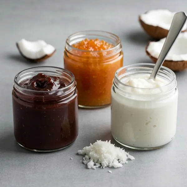 Spread, jam, coconut